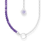 Thomas Sabo As We Kiss Member Charm-Kette mit Gliedern und imitiertem Amethyst Silber