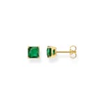Thomas Sabo Ohrstecker grüner Stein gold