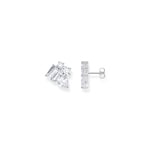 Thomas Sabo silver ear studs with white zirconia in different sizes