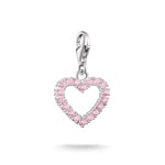 Thomas Sabo Original Charm-Anhänger Pink Heart Silber - 2241-051-9