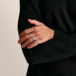 Thomas Sabo Rebel at Heart Ring Bandring gedrehter Mittelsteg Silber - TR2529-637-21