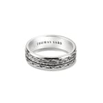 Thomas Sabo Rebel at Heart Ring Bandring gedrehter Mittelsteg Silber - TR2529-637-21