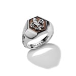 Thomas Sabo Rebel at Heart Siegelring mit Lilien-Emblem Gold-Blau Rebel Icons Silber - TR2516-950-7