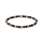 Thomas Sabo Rebel Basics Bracelet with brown and blue beads 5 mm