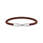 Thomas Sabo Rebel Basics Lederarmband in Braun Silber