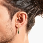 Thomas Sabo Rebel Crystal Einzel-Creole mit grünem Malachit-Anhänger vergoldet - CR724-414-6