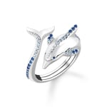Thomas Sabo Ring Delfin mit blauen Steinen