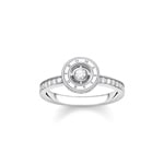 Thomas Sabo Ring Kreis mit weissen Steinen Pavé Silber