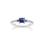 Thomas Sabo Ring mit blauen und weissen Steinen