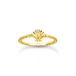 Thomas Sabo Bague corde avec coquillage or