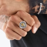 Thomas Sabo signet ring with bourbon lily - TR2333-966-7