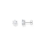 Thomas Sabo Sparkling White Boucles d'oreilles en argent avec gros zircon blanc