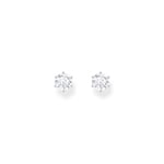Thomas Sabo Sparkling White Silver ear studs with white zirconia in brilliant cut - H2301-051-14
