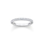 Thomas Sabo Sparkling White Bague en argent au design délicat avec zircon blanc