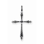 Thomas Sabo Sterling Silver Glam & Soul Anhänger Royalty Kreuz Schwarze Steine - PE764-643-11