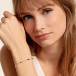 Thomas Sabo sterling silver glam & soul bracelet coloured stone - A1836-655-7-L19v