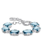 Thomas Sabo sterling silver glam & soul bracelet big blue stone - A1911-644-31-L19v