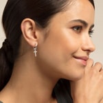 Thomas Sabo sterling silver glam & soul Creoles cross - CR622-051-14