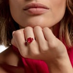 Thomas Sabo sterling silver glam & soul Ladies ring coloured stone gold - TR2262-488-7