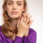 Thomas Sabo Sterling Silver Glam & Soul Bague pour Femmes Plume Or - TR2284-488-7