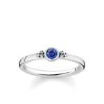 Thomas Sabo sterling silver glam & soul Ladies ring royalty dark bluestone - TR2154-638-32