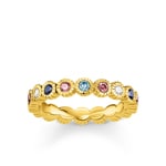 Thomas Sabo sterling silver glam & soul Ladies ring royalty gold