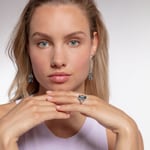 Thomas Sabo Sterling Silver Glam & Soul Damenring Stein Blau Gross mit Stern - TR2261-644-31