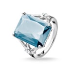 Thomas Sabo Sterling Silver Glam & Soul Damenring Stein Blau Gross mit Stern - TR2261-644-31