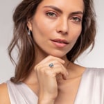 Thomas Sabo sterling silver glam & soul Ladies ring stone blue with star - TR2288-644-1