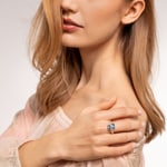 Thomas Sabo sterling silver glam & soul Ladies ring stone blue with star - TR2288-644-1