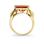 Thomas Sabo Sterling Silver Glam & Soul Bague Pierre Orange Grande avec Étoile - TR2261-971-8