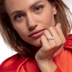 Thomas Sabo sterling silver glam & soul Ladies ring white stone baguette-Cut - TR2269-051-14