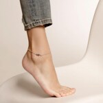 Thomas Sabo Sterling Silver Glam & Soul Chaîne de Cheville Plume Ethnique - AK0014-296-7-L27v