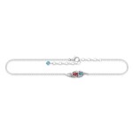 Thomas Sabo Sterling Silver Glam & Soul Chaîne de Cheville Plume Ethnique - AK0014-296-7-L27v