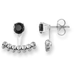 Thomas Sabo sterling silver glam & soul stud earrings Ear Jackets skull - H1907-698-11