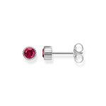 Thomas Sabo sterling silver glam & soul stud earrings royalty red stone - H1957-639-10