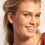 Thomas Sabo sterling silver glam & soul stud earrings royalty white - H2024-643-14