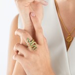 Thomas Sabo sterling silver glam & soul Ring colourful snake gold - TR2338-974-7