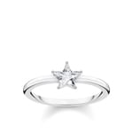Thomas Sabo Sterling Silver Glam & Soul Ring Funkelnder Stern Silber