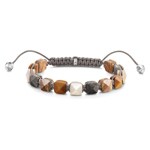 Thomas Sabo Sterling Silver Glam & Soul Bracelet Aspect Riveté Marron - A1769-483-2-L26V