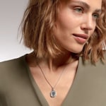 Thomas Sabo sterling silver rebel at heart pendant black cat - PE862-698-11