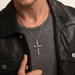 Thomas Sabo sterling silver rebel at heart pendant Ethnic cross black large - PE776-698-11