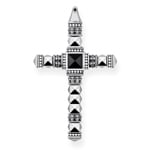 Thomas Sabo sterling silver rebel at heart pendant Ethnic cross black large - PE776-698-11