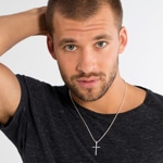 Thomas Sabo sterling silver rebel at heart pendant cross - PE503-001-12