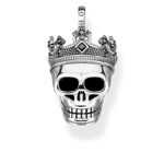 Thomas Sabo Sterling Silver Rebel at Heart Pendentif Tête de Mort avec Pavé