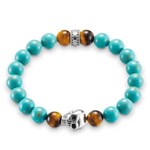 Thomas Sabo sterling silver rebel at heart bracelet Ethnic skull - A1560-936-17
