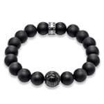 Thomas Sabo sterling silver rebel at heart bracelet Obsidian