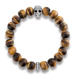 Thomas Sabo Sterling Silver Rebel at Heart Power Bracelet Tête de Mort avec Lys