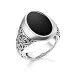 Thomas Sabo Sterling Silver Rebel at Heart Bague Noir