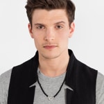 Thomas Sabo Sterling Silver Rebel at Heart Kette Obsidian - KE1102-023-11